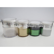 15ml 30ml 50ml Airless Cosmetic Plastic Jar, Crème acrylique de luxe Airless Jar